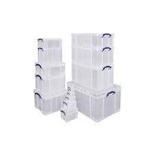 Opbergbox 10ltr 350x255x155mm transparant met deksel PP Artikel foto