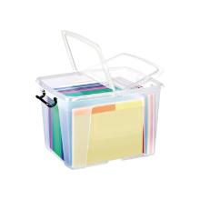 Cep strata opbergbox 40ltr 480x390x310mm met deksel transparant Artikel foto