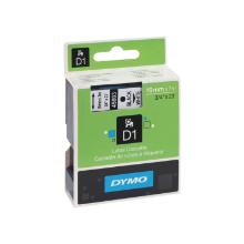 Dymo 45803 D1 etiketteerlint labeltape 19mmx7m zwart op wit Artikel foto