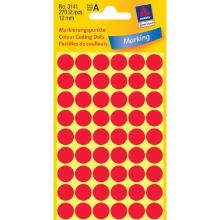 Avery 3141 etiketten rond 12mm rood Artikel foto