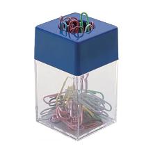 Papercliphouder magnetisch 43x43x70mm transaparant blauw Artikel foto