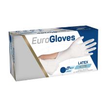Eurogloves handschoen latex poedervrij maat M wit Artikel foto