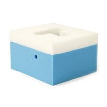 Headcradle prone positioner met uitsparing voor endotracheaal tube blauw/wit Artikel foto
