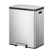 Afvalbak pedaalemmer EcoCasa ll 36+24ltr mat rvs EKO Artikel foto