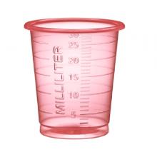 HPM medicijnbeker 30ml rood diameter 38x42mm hoog pp eco Artikel foto