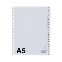Kangaro tabbladen A5 17-gaats PP grijs tabs A-Z per 20tabs Artikel foto