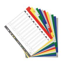 Exacompta tabbladen A4+ PP 1-12tabs assorti kleuren Artikel foto