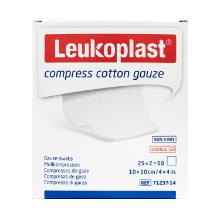 Leukoplast gaaskompres katoen 10x10cm 12-laags steriel Artikel foto