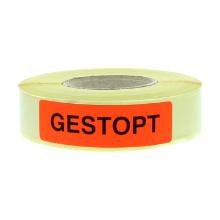Stickers GESTOPT (strooketiketten t.b.v. Baxter) Artikel foto