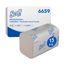 Scott control handdoek V vouw 1 laags flushable wit 212x215mm Artikel foto
