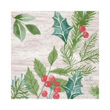 Servet Winter Greenery tissue 3-laags 24x24cm Artikel foto
