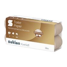 Toiletpapier 2 laags tissue 94x110mm 44m/rol 400vel Puresoft Satino Artikel foto