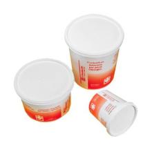 LP italiana pot 500ml bedrukt met deksel PS 125x70mm wit Artikel foto
