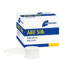 ABE Silk hechtpleister, rol 2,5cmx5m Artikel foto