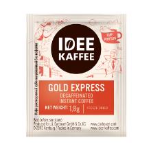 Idee oploskoffie Gold Express Cafe&iuml;ne vrij sachets 1 kopje Artikel foto