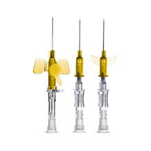 Infuusnaald Safetouch 24G 0,7x25mm met bijspuitpoort en vleugels geel Nipro Artikel foto