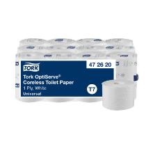 Toiletpapier OptiServe hulsloos 1 laags wit 93x115mm 144m/rol 1250vel T7 Tork Artikel foto