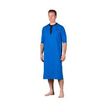 Nachthemd jersey achter open met 3/4 arm maat XL blauw 251 Artikel foto