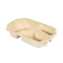 Take-Away Tray 250x159x48mm Brown 3-Comp Artikel foto
