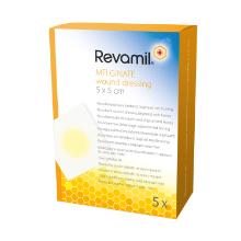 Melginate alginaatverband honing&nbsp;Revamil 5 x 5 Artikel foto