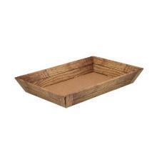 Schaal houtlook karton 336x196x53mm bruin Artikel foto