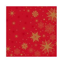 Servet DL 40X40CM Stargazing Red Artikel foto