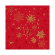Servet 3 laags 40X40CM Stargazing Red Artikel foto