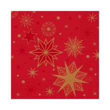 Servet 3 laags 24X24CM Stargazing Red Artikel foto