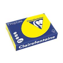 Clairefontaine Troph&eacute;e 1877PC gekleurd A4 papier 80g zonnegeel Artikel foto