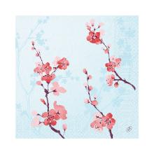 Servet Cherry Breeze Blue 3-laags 40x40cm Artikel foto