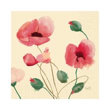 Servet Poppy Charm 3-laags 33x33cm Artikel foto
