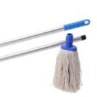 Spaanse mop 210 gram met steel 140cm blauw Artikel foto