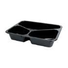 Duniform menuschaal bak 3-vak zwart 525/275/205ml 225x175x43mm cpet Artikel foto