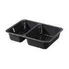 Duniform menuschaal bak 2-vak 655/455ml zwart 225x175x43mm cpet Artikel foto