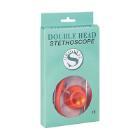 Stethoscoop Dual head met opgezette ring, rood Artikel foto