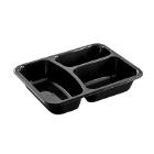 Schaal menu 3-vak C2227-3g zwart 227x178x45mm CPET Artikel foto