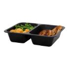 Duniform cateringtray bak 2-vak zwart 227x178x50mm pp Artikel foto