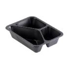 Duniform cateringtray bak 3-vak zwart 227x178x50mm pp Artikel foto