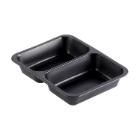 Duniform cateringtray bak 2-vak zwart 227x178x40mm pp Artikel foto