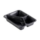 Duniform cateringtray bak 3-vak zwart 227x178x40mm pp Artikel foto