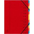 Exacompta sorteermap 12-delig A4 400g rood Artikel foto