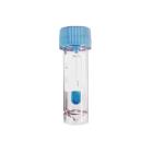 ISS buis met blauwe schroefdop met lepel faeces PP 30ml met starand niet steriel Artikel foto
