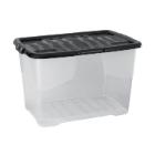 Strata Crystal opbergbox 65ltr 600x397x378mm transparant met deksel Artikel foto