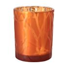 Kaarshouder shimmer rust 100x80mm glas Artikel foto