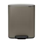 Afvalbak pedaalemmer Bo 60ltr platinum Brabantia Artikel foto