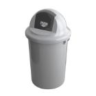 Afvalbak met klapdeksel 60ltr grijs kunststof Artikel foto
