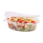 Bak met deksel 400ml 165x130x46mm rpet transparant Artikel foto