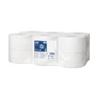 Tork toiletpapier mini jumbo 1 laags wit 94x200mm 240m/rol 1200vel T2 universal Artikel foto
