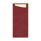 Sacchetto bordeaux inclusief servet cream 85x220mm Artikel foto