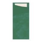 Sacchetto donkergroen inclusief servet cream 85x200mm Artikel foto